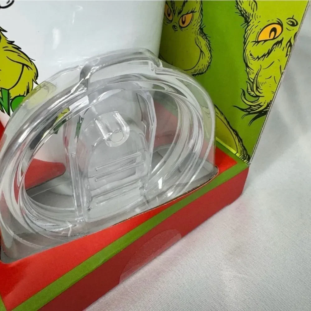Grinch with Santa Hat Stainless Steel Cup